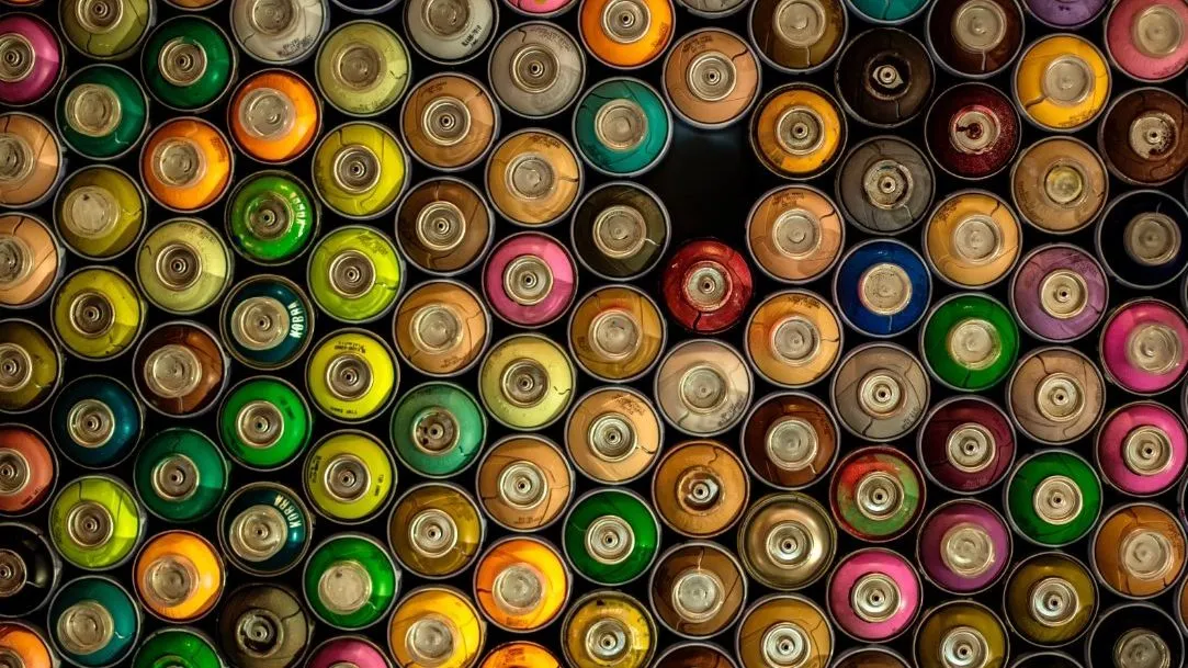 paint cans picture from above